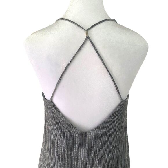 EXPRESS Women Top Cami Tank Silver and Black Tank Shimmer Sparkly Lined Small - Picture 9 of 14